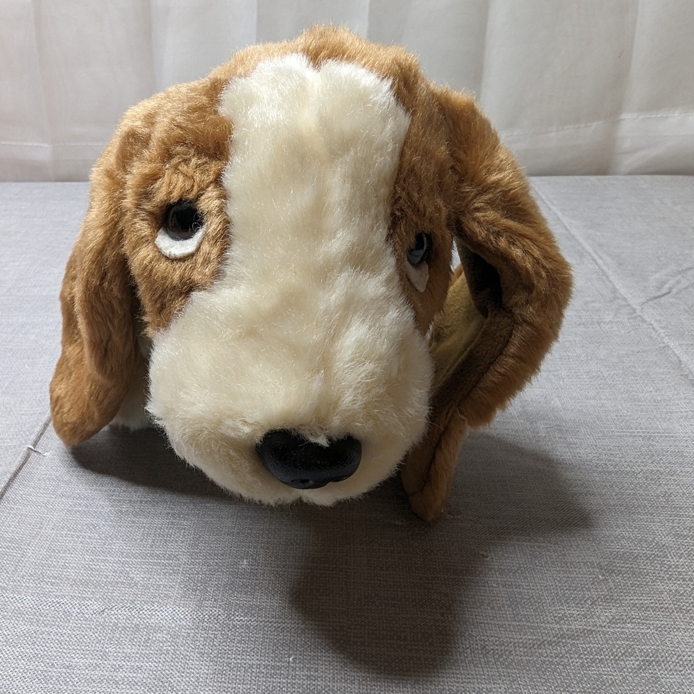 1998 Ty Beanie Buddy Tracker Basset Hound Dog Puppy Tri Color 14" Retired Plush